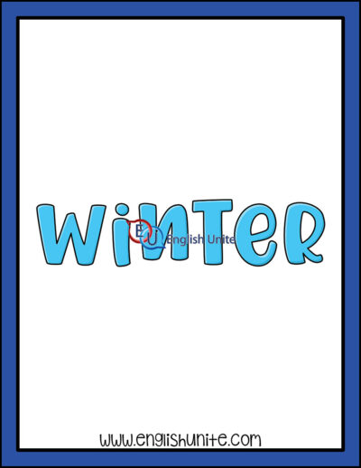 剪贴艺术-冬季文字艺术