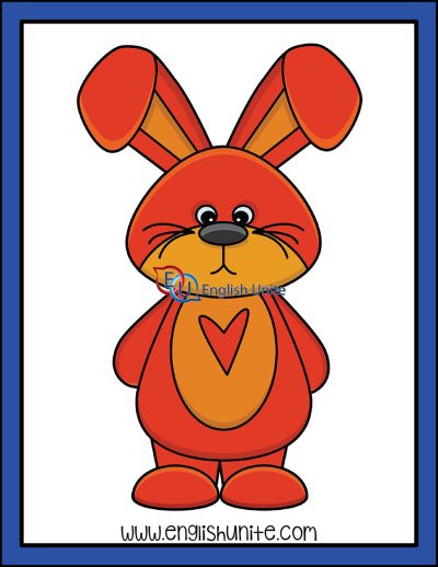 剪贴画-红兔子