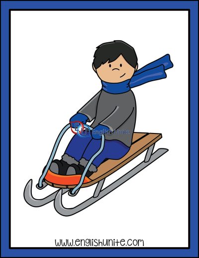 剪贴艺术-滑雪橇