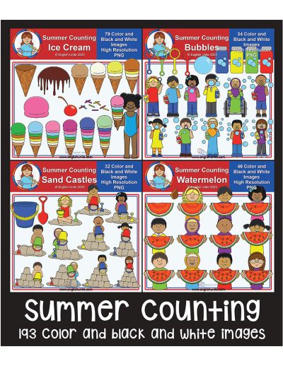 clip art bundle - summer counting