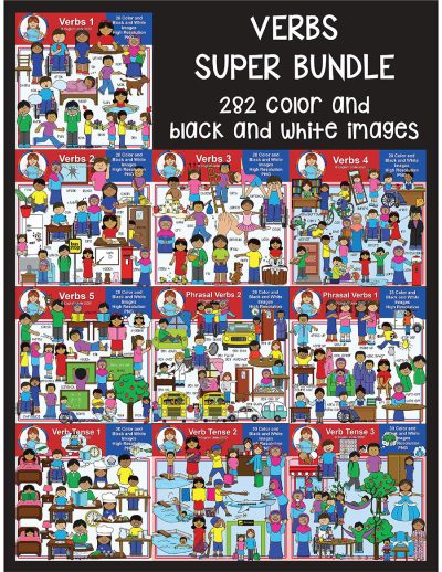 剪贴画Bundle - Verbs Super Bundle